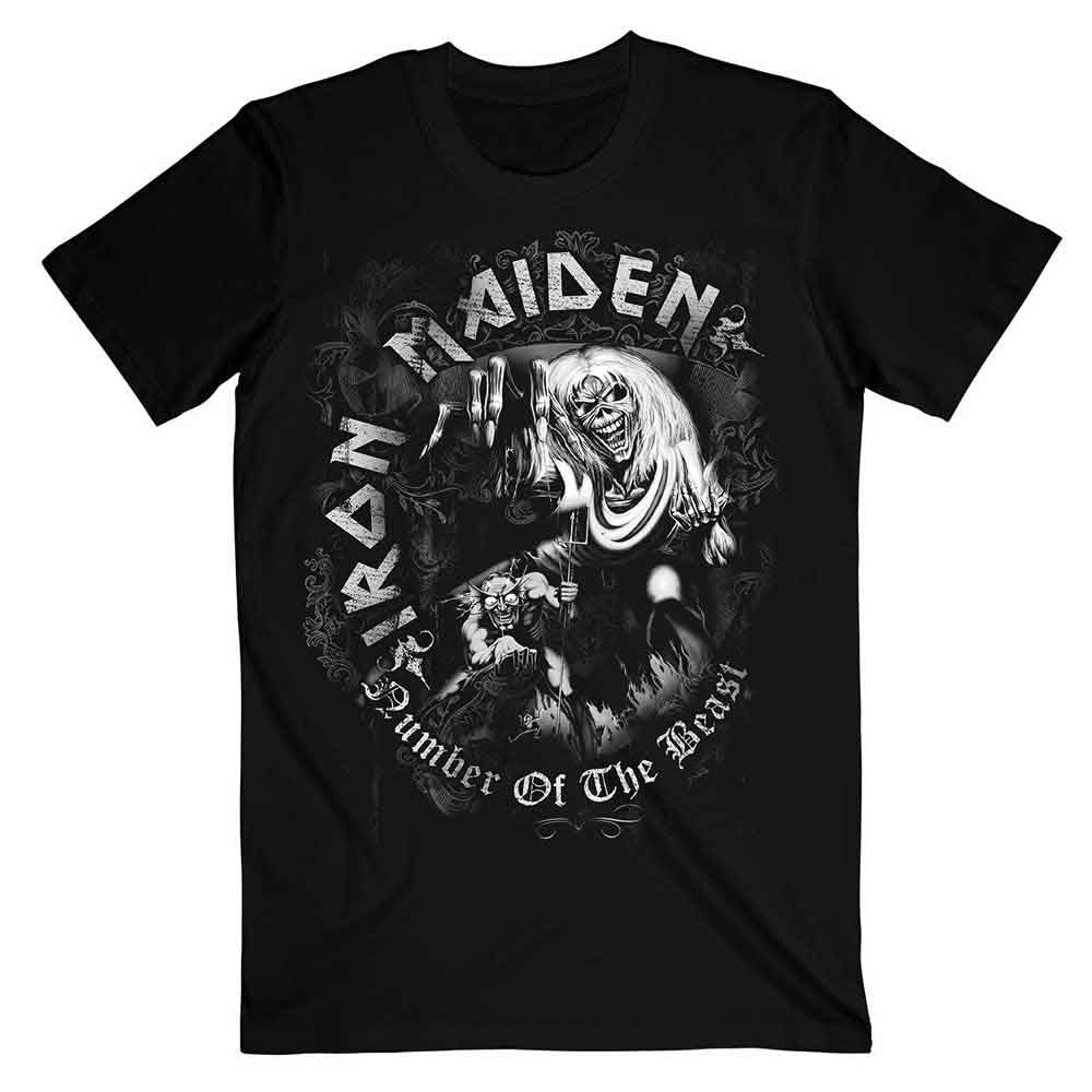 Iron Maiden T-Shirt: Number Of The Beast Grey Tone