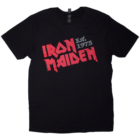Iron Maiden T-Shirt: Est. 1975 Slanted Logo