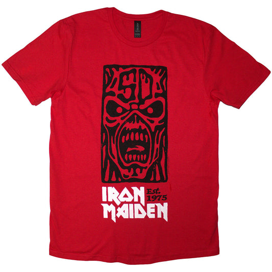Iron Maiden T-Shirt: Est. 1975 Stamp Logo Black