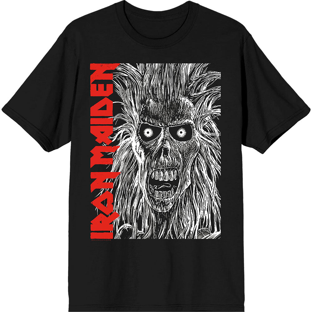 Iron Maiden T-Shirt: Eponymous Face Red Logo