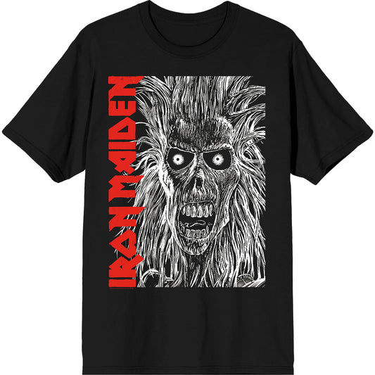 Iron Maiden T-Shirt: Eponymous Face Red Logo