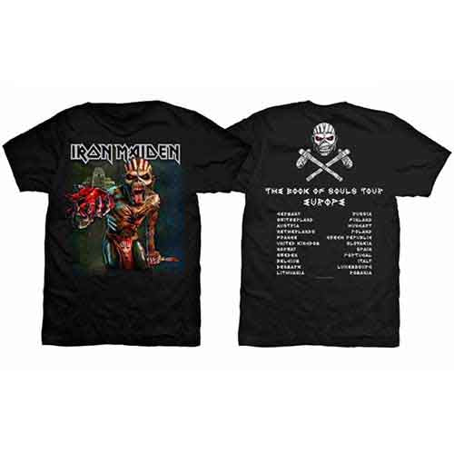 Iron Maiden T-Shirt: The Book of Souls European Tour V.1