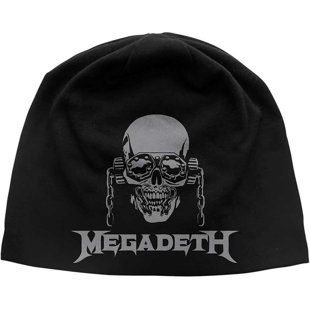 Megadeth Beanie Hat: Vic / Logo JD Print