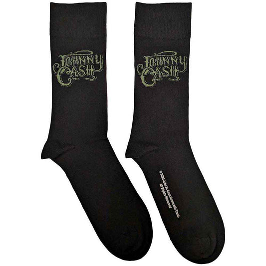Johnny Cash Socks: Text Logo