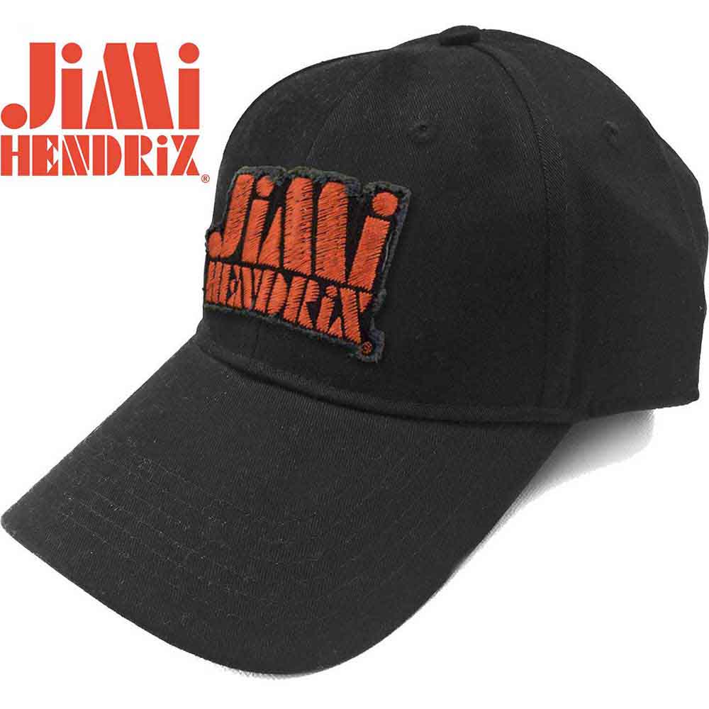 Jimi Hendrix Baseball Cap: Orange Stencil Logo