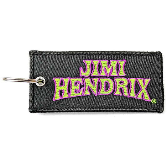 Jimi Hendrix Patch Keychain: Arched Logo