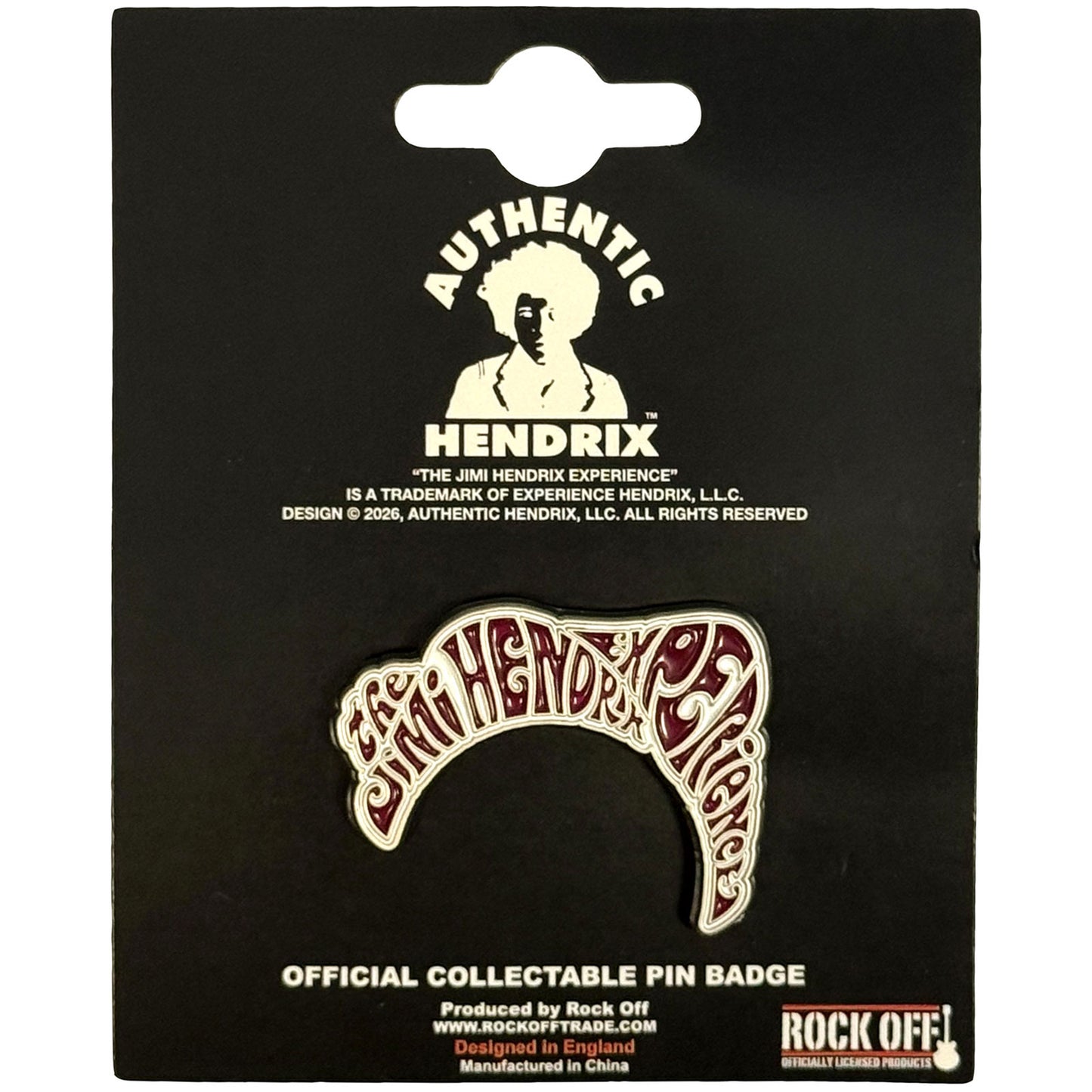 Jimi Hendrix Badge: Swirl Logo