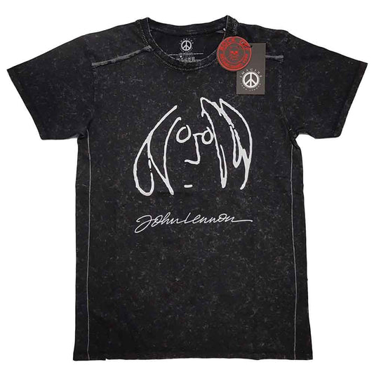 John Lennon T-Shirt: Self Portrait Snow Wash