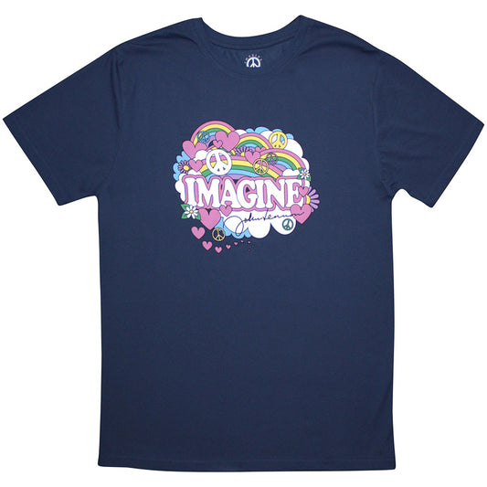 John Lennon T-Shirt: Rainbows  Love & Peace