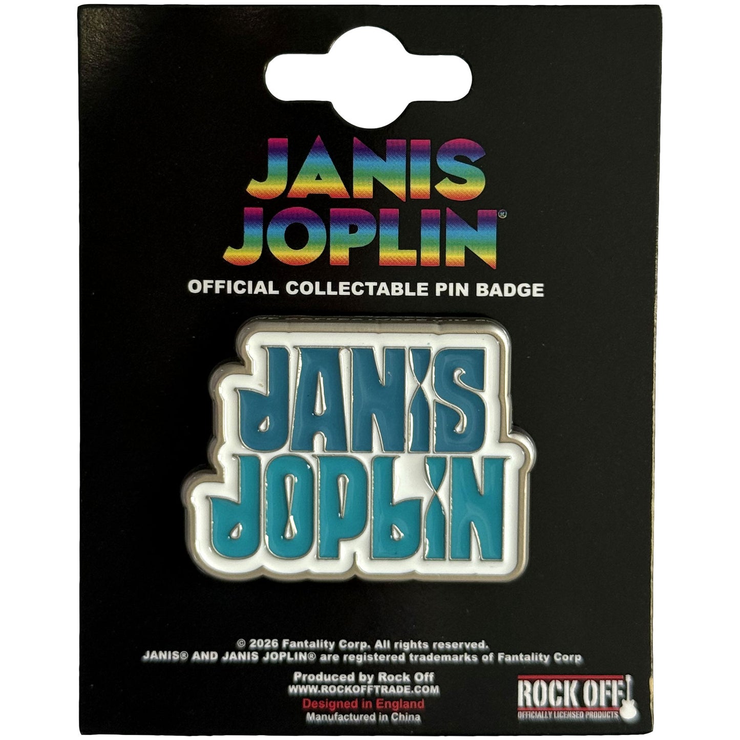 Janis Joplin Badge: Stacked Logo