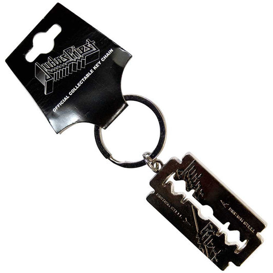 Judas Priest Keychain: British Steel Razor Blade