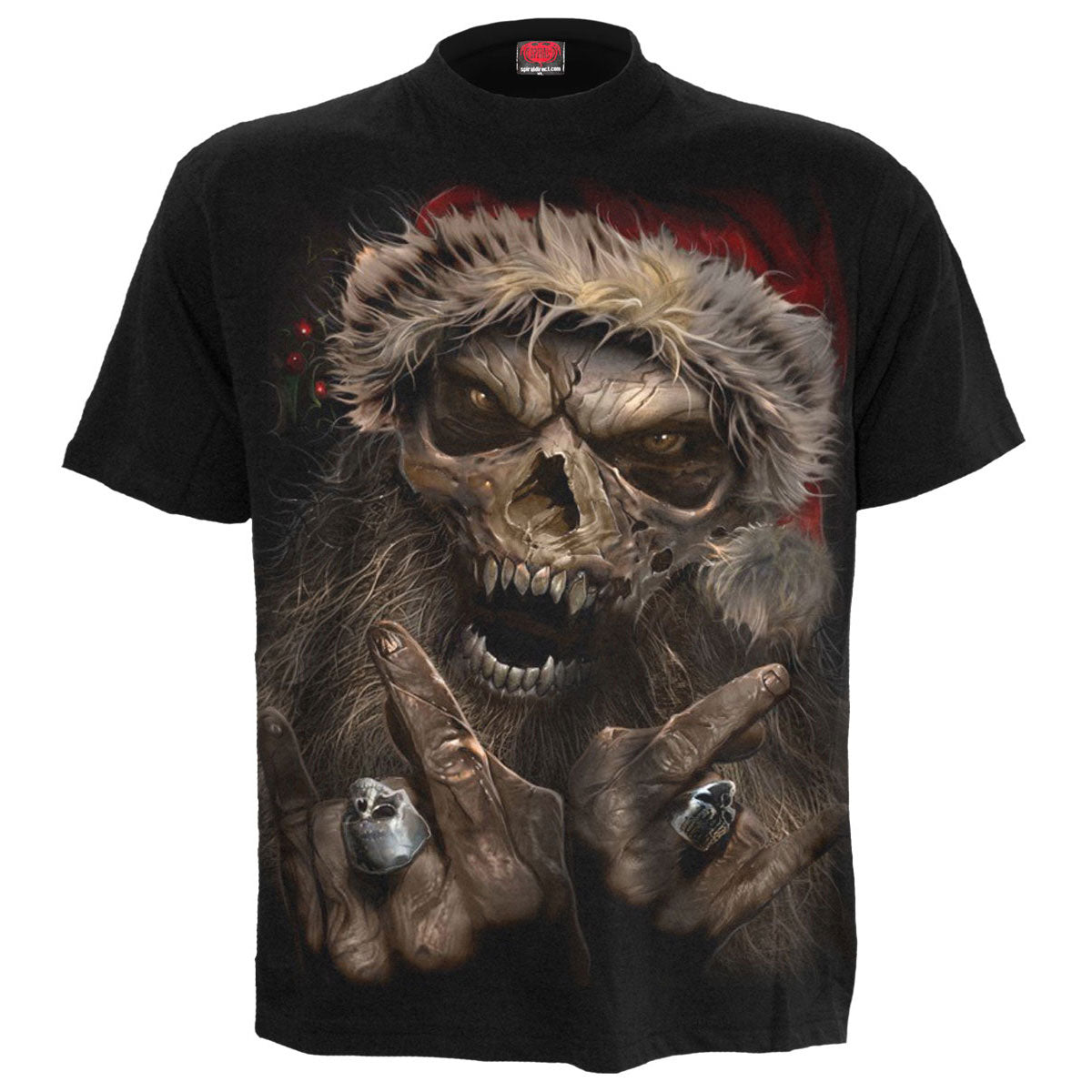 Spiral T-Shirt: Rock Santa