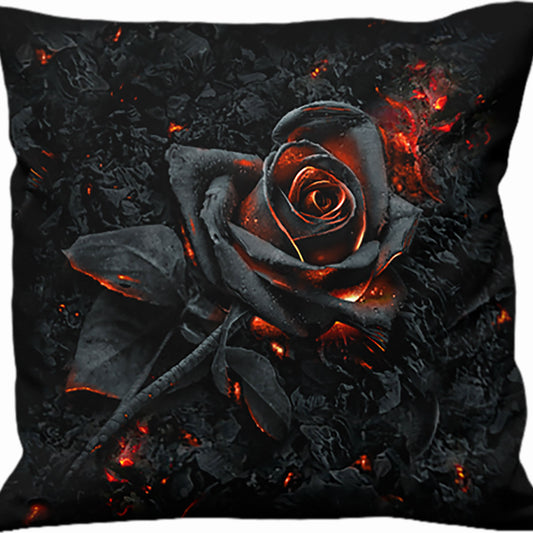 Spiral Square Cushion: Burnt Rose