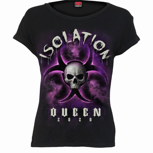 Spiral Ladies Boatneck Cap Sleeve T-Shirt: Isolation Queen