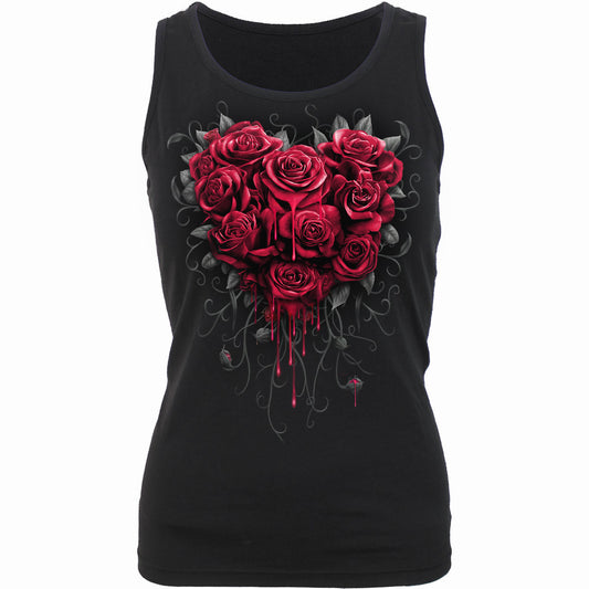 Spiral Ladies Razor Back Vest T-Shirt: Bleeding Heart