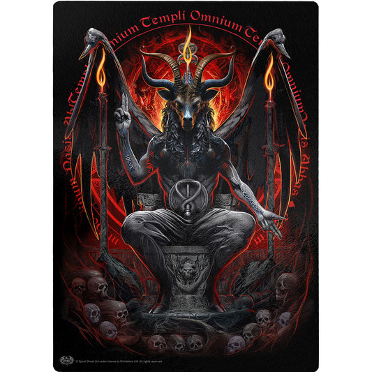 Spiral Glass Chopping Board: Baphomet