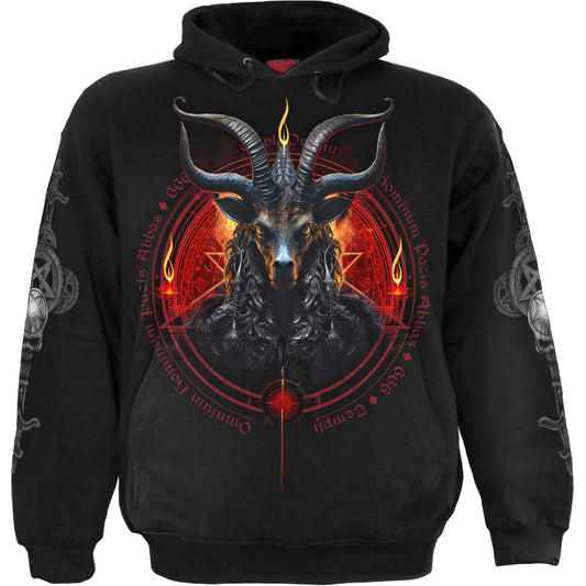Spiral Pullover Hoodie: Baphomet