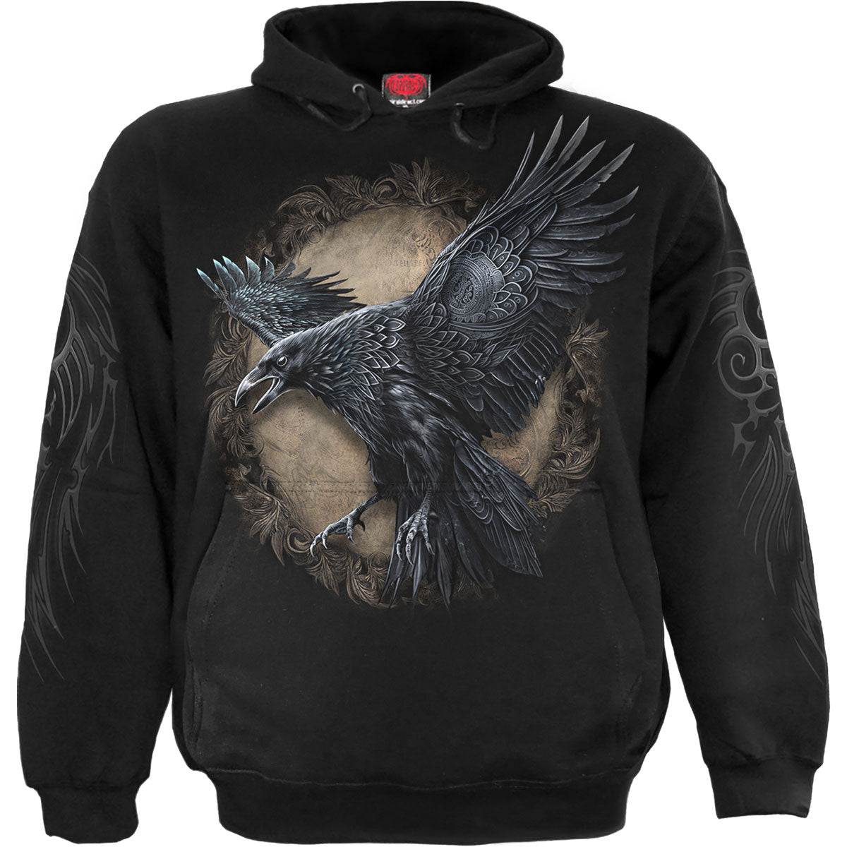 Spiral Pullover Hoodie: Raven Wise