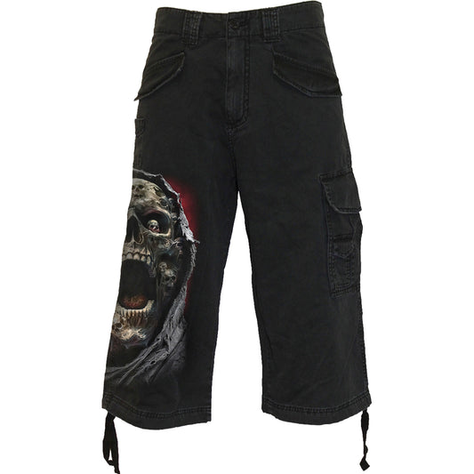 Spiral Long Cargo Shorts: Screaming Death