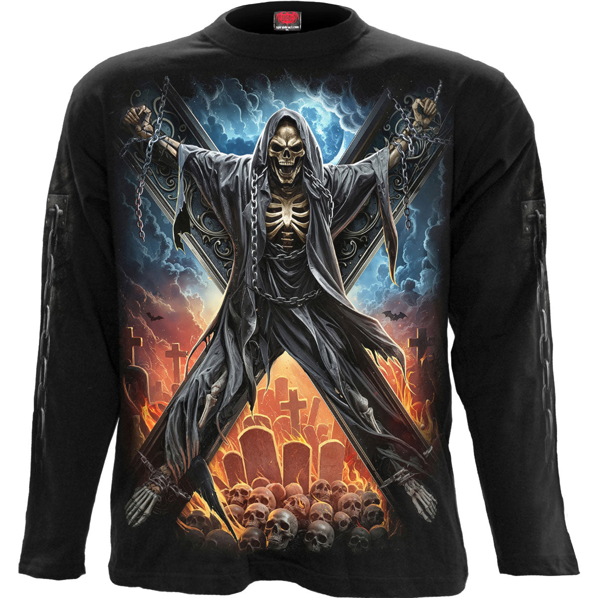 Spiral Long Sleeve T-Shirt: Crossed Over
