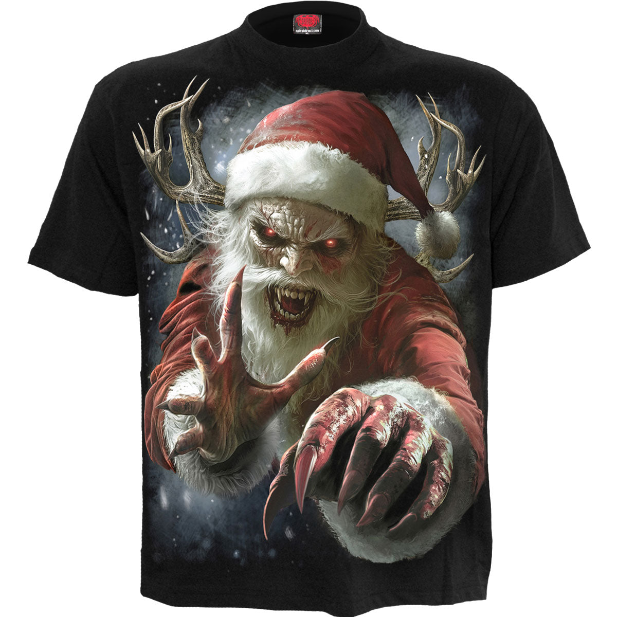 Spiral T-Shirt: Naughty Or Nice Santa