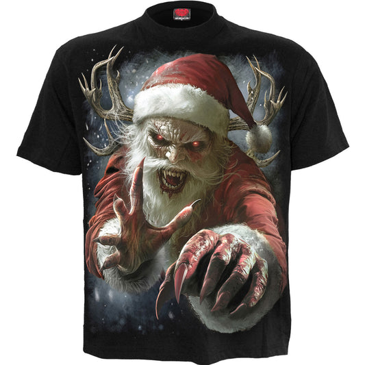 Spiral T-Shirt: Naughty Or Nice Santa