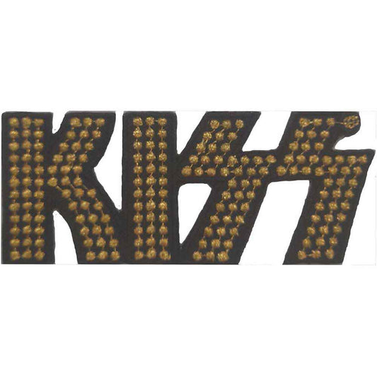 KISS Patch: Gold Studded Logo