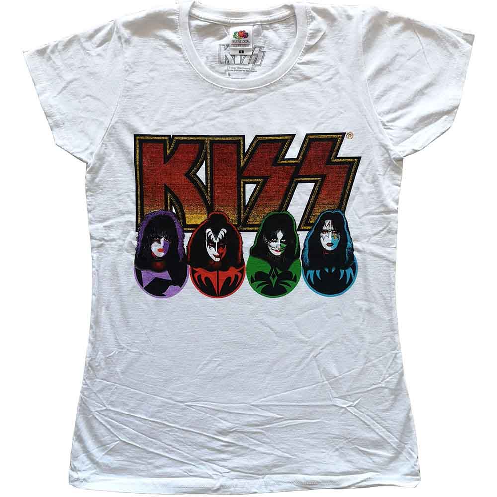 KISS Ladies T-Shirt: Logo  Faces & Icons