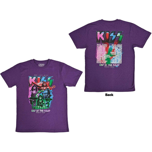 KISS T-Shirt: End Of The Road Colour Pop