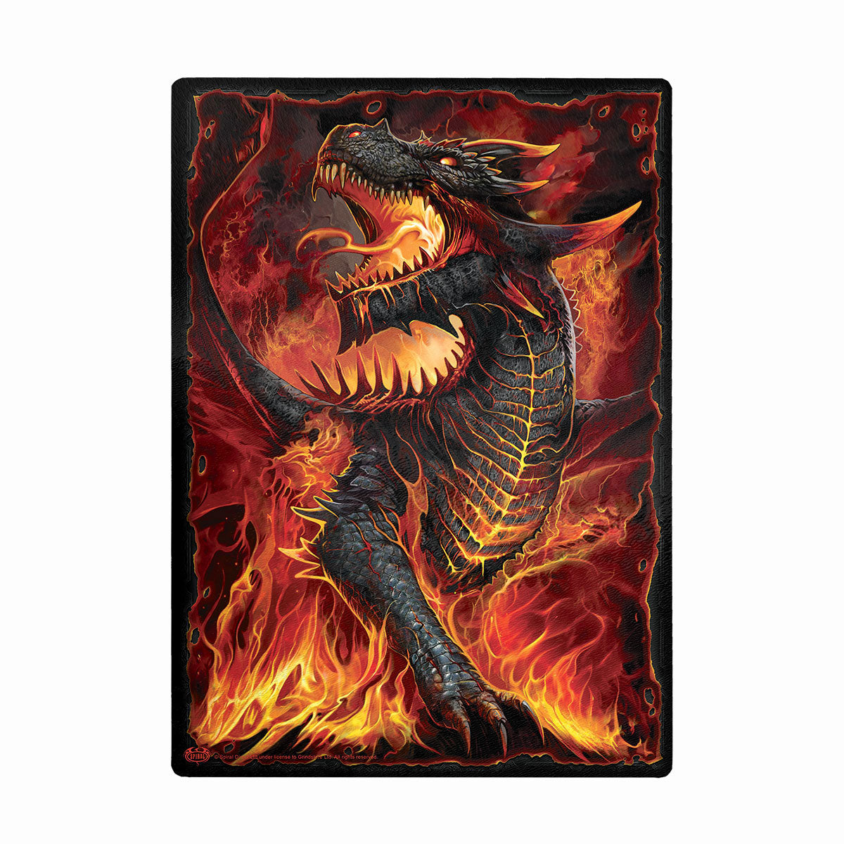 Spiral Glass Chopping Board: Draconis