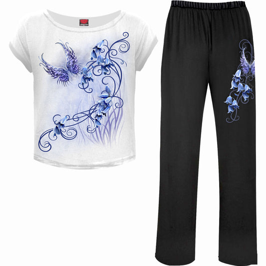 Spiral Ladies 4 Piece Gothic Pyjama Set: Bluebell Fairy