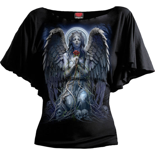 Spiral Ladies Latin Boatneck Top: Grieving Angel