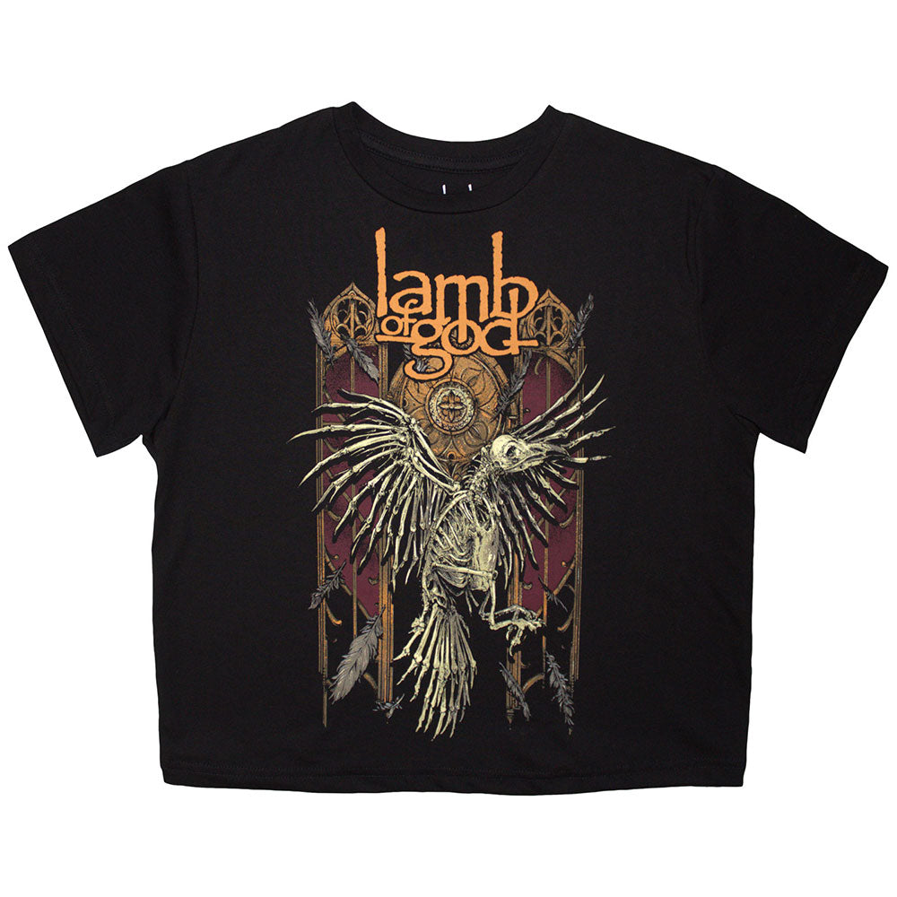 Lamb Of God Ladies Crop Top: Crow