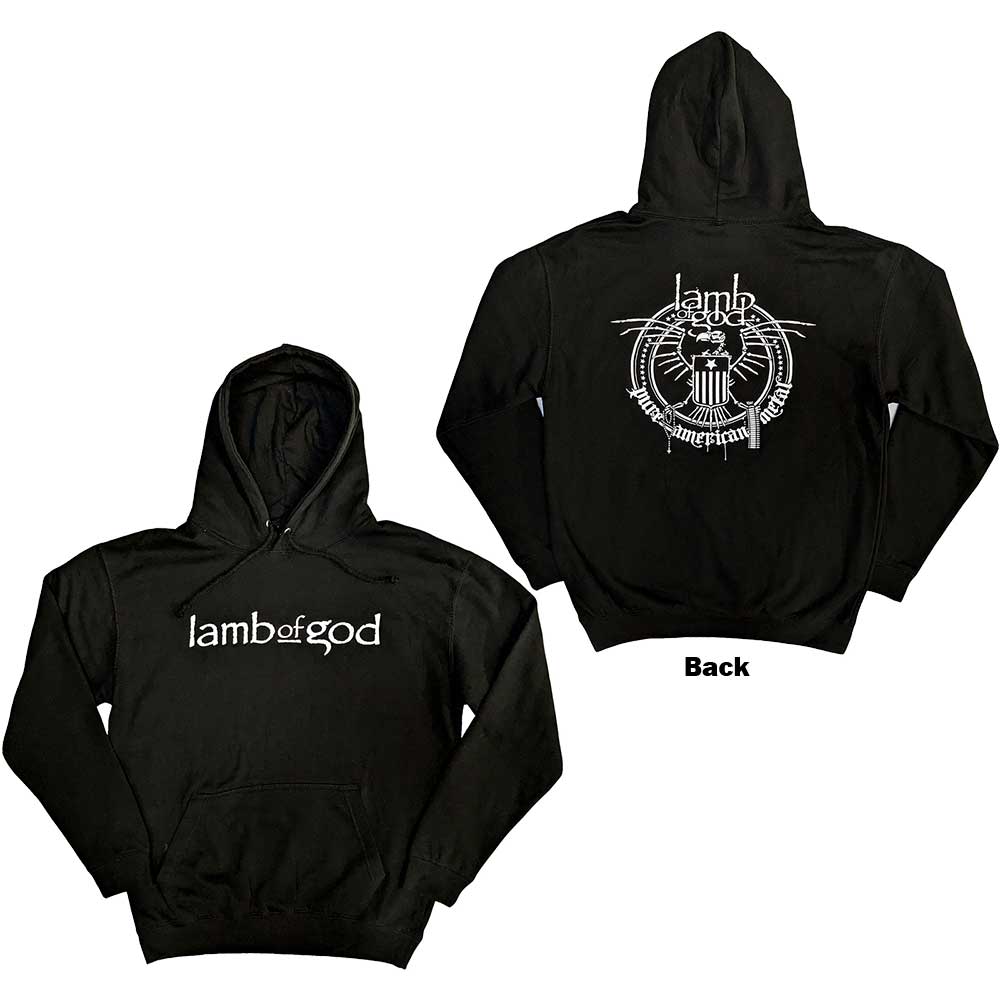 Lamb Of God Pullover Hoodie: Skeleton Eagle