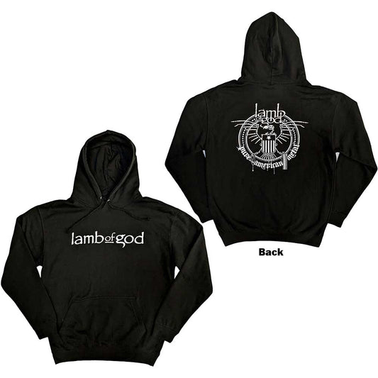 Lamb Of God Pullover Hoodie: Skeleton Eagle