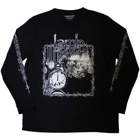 Lamb Of God Long Sleeve T-Shirt: Barbed Wire