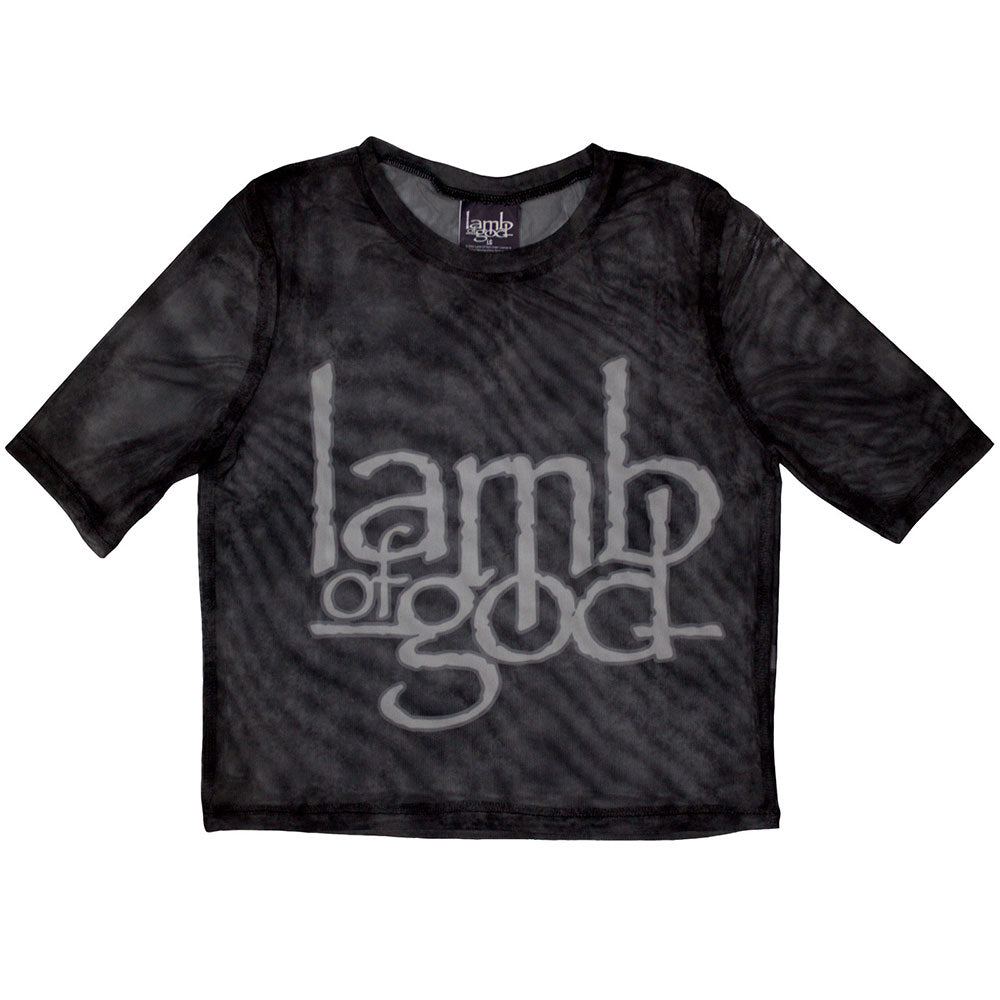 Lamb Of God Ladies Crop Top: Logo