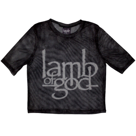Lamb Of God Ladies Crop Top: Logo