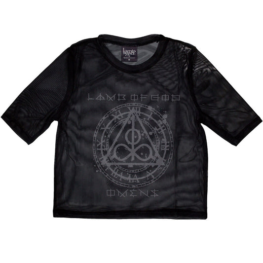 Lamb Of God Ladies Crop Top: Omens Clock