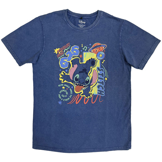 Disney Stone Wash T-Shirt: Lilo & Stitch 626 Handstand
