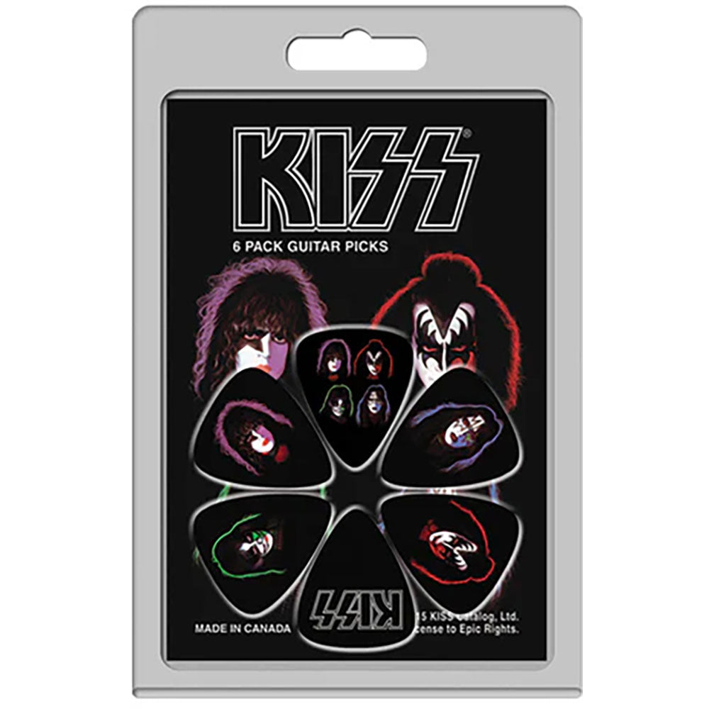 KISS Plectrum Pack: Faces Covers 6-Pack