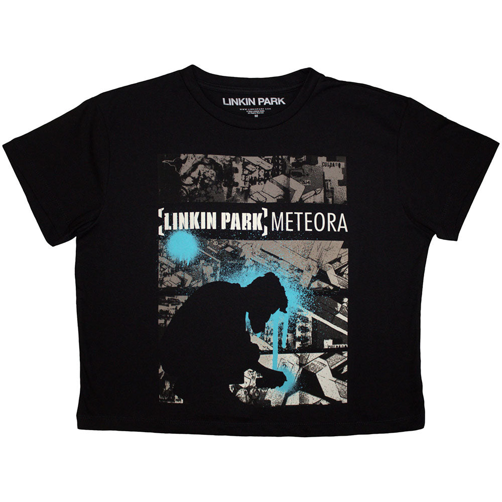 Linkin Park Ladies Crop Top: Meteora Drip Collage