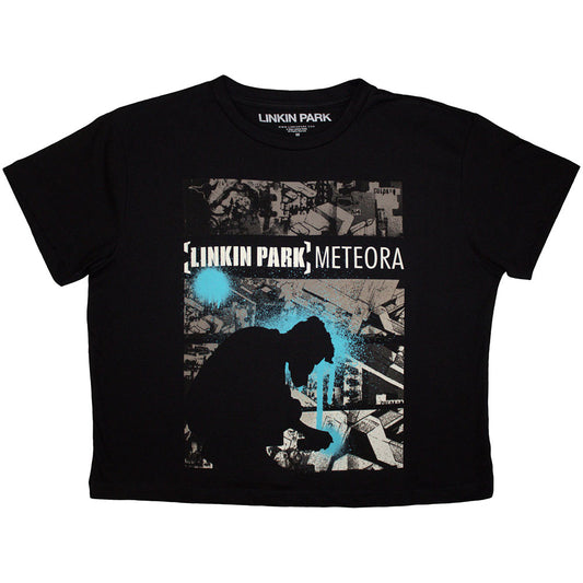 Linkin Park Ladies Crop Top: Meteora Drip Collage