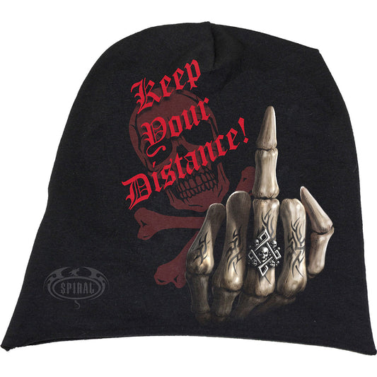 Spiral Beanie Hat: Bone Finger