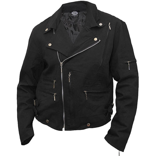 Spiral Lined Biker Jacket: Bone Finger