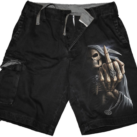 Spiral Vintage Cargo Shorts: Bone Finger