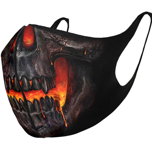Spiral Face Mask: Skull Lava