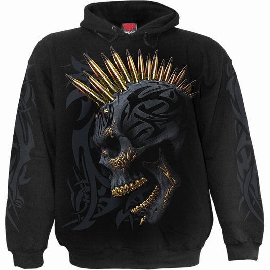 Spiral Pullover Hoodie: Black Gold