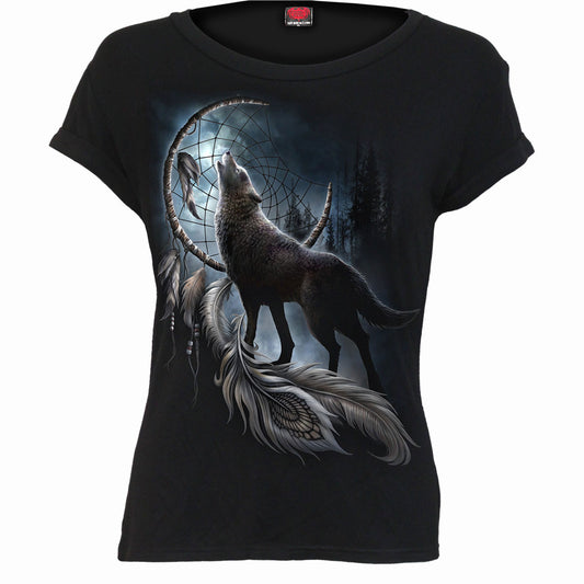 Spiral Ladies Boatneck Cap Sleeve T-Shirt: From Darkness