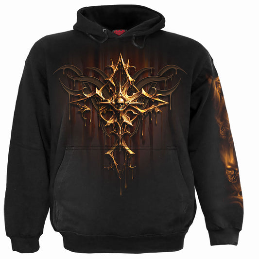 Spiral Pullover Hoodie: Dripping Gold